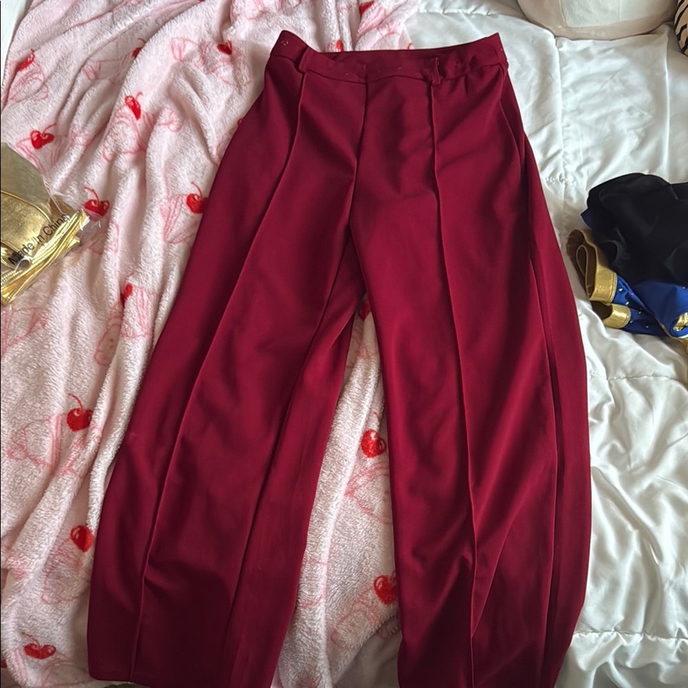 Red SHEIN vest and pants “costume”